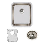 Elkay Tarja Lustertone® Classic Acero Inoxidable 16" x 18-1/2" x 7-7/8" de Un Tazón Bajo Cubierta (Kit) — ambiente de cocina
