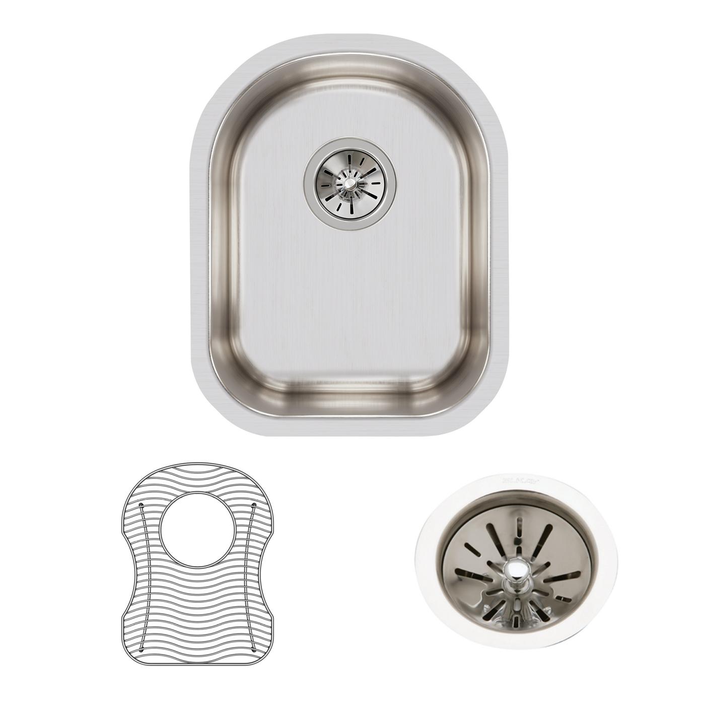 Elkay Tarja Lustertone® Classic Acero Inoxidable 14" x 17-1/2" x 7-1/2" de Un Tazón Bajo Cubierta (Kit) — ambiente de cocina