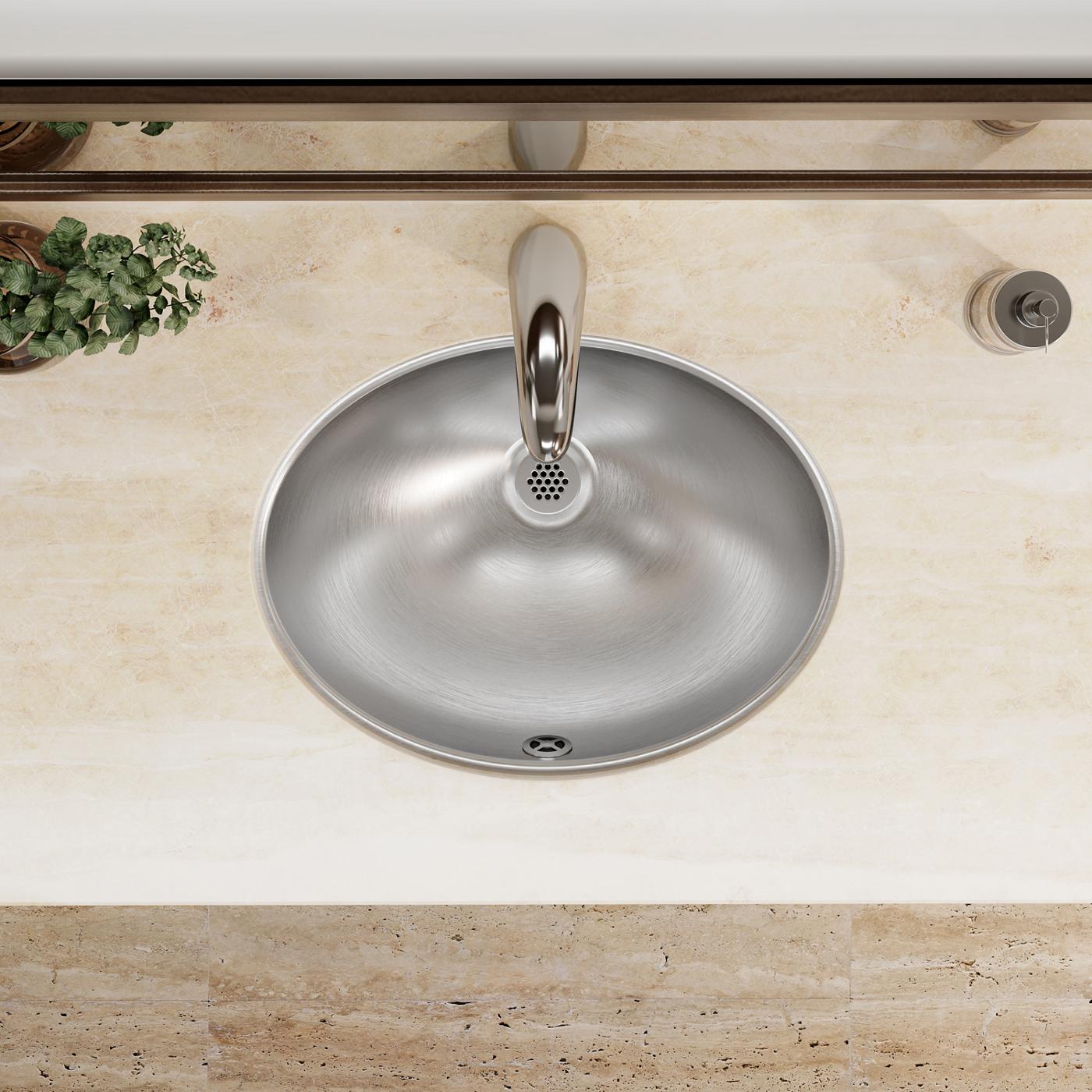 Elkay Tarja Asana® Acero Inoxidable 18" x 14" x 6" de Un Tazón Bajo Cubierta Bathroom — ambiente de cocina
