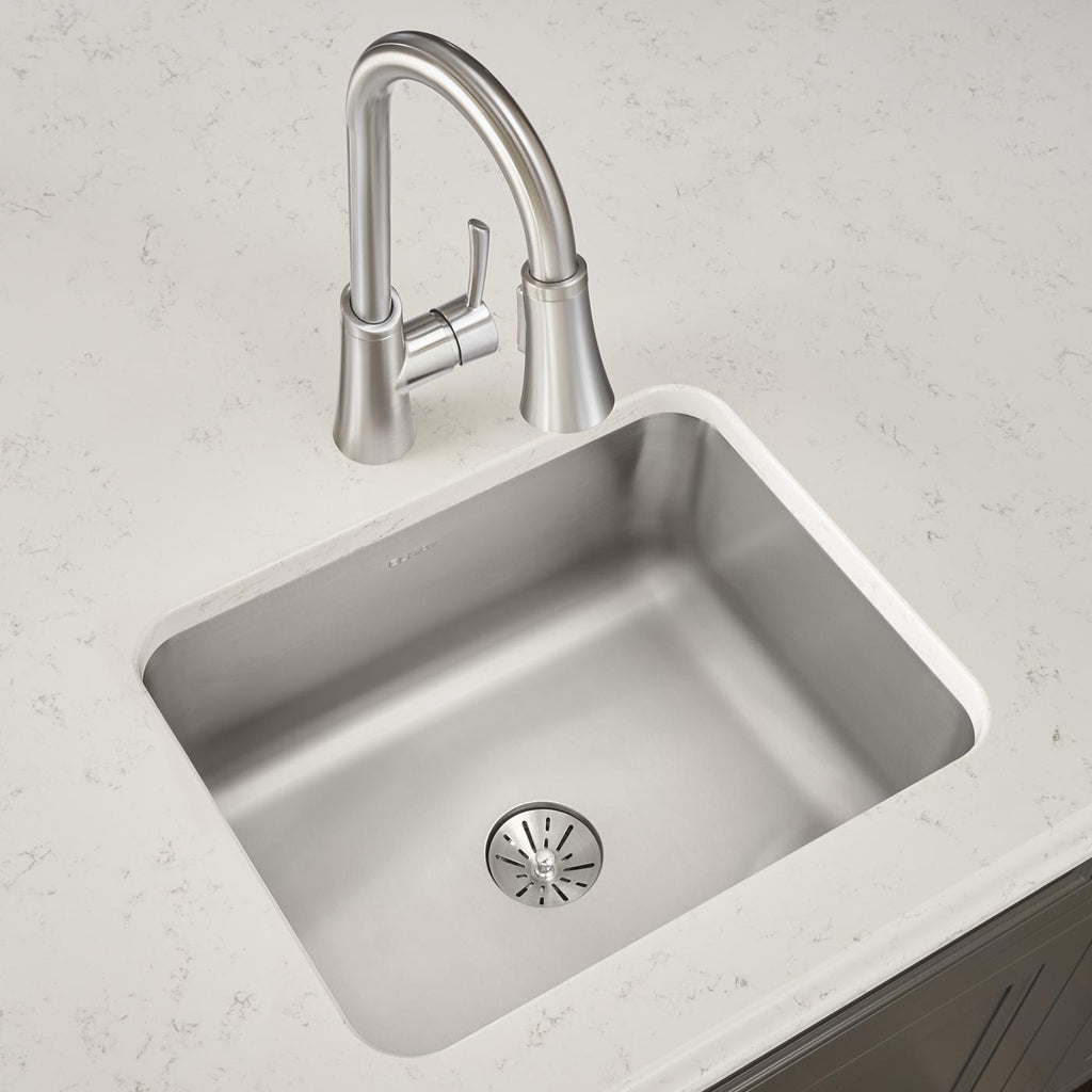 Elkay Tarja Lustertone® Classic Acero Inoxidable 20-1/2" x 16-1/2" x 7-7/8" de Un Tazón Bajo Cubierta with Perfect Drain® — vista de producto