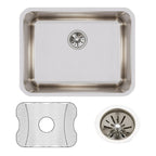 Elkay Tarja Lustertone® Classic Acero Inoxidable 23-1/2" x 18-1/4" x 10" de Un Tazón Bajo Cubierta (Kit) — ambiente de cocina