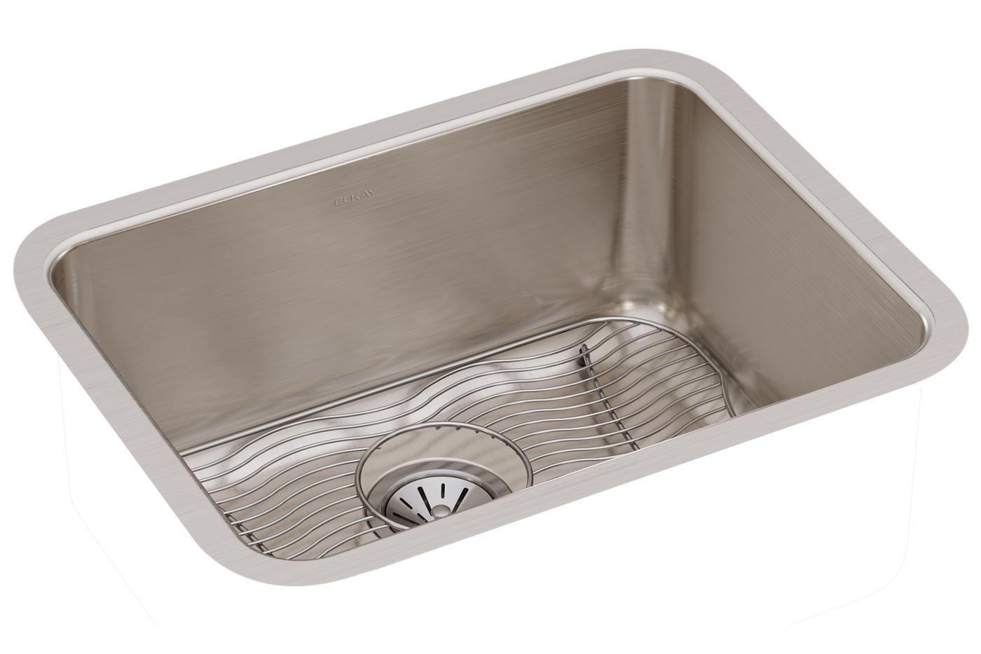 Elkay Tarja Lustertone® Classic Acero Inoxidable 23-1/2" x 18-1/4" x 10" de Un Tazón Bajo Cubierta with Perfect Drain® — vista de producto