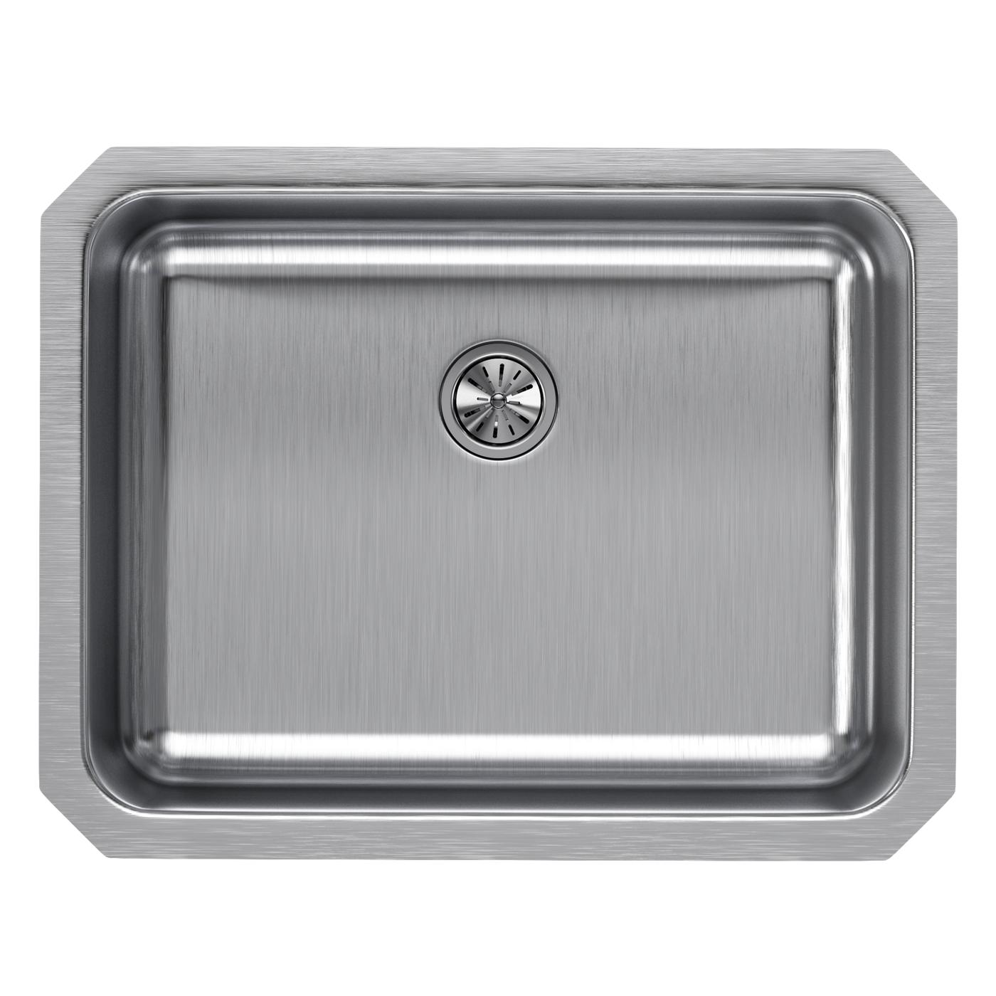 Elkay Tarja Lustertone® Classic Acero Inoxidable 23-1/2" x 18-1/4" x 7-1/2" de Un Tazón Bajo Cubierta with Perfect Drain® — vista de producto