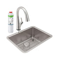 Elkay Tarja Lustertone Iconix® Calibre 18 Acero Inoxidable 23-1/2" x 18-1/4" x 9" de Un Tazón Bajo Cubierta (Kit con Llave Filtrada) — vista de producto