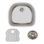 Elkay Tarja Lustertone® Classic Acero Inoxidable 23-5/8" x 21-1/4" x 10" de Un Tazón Bajo Cubierta (Kit) — ambiente de cocina