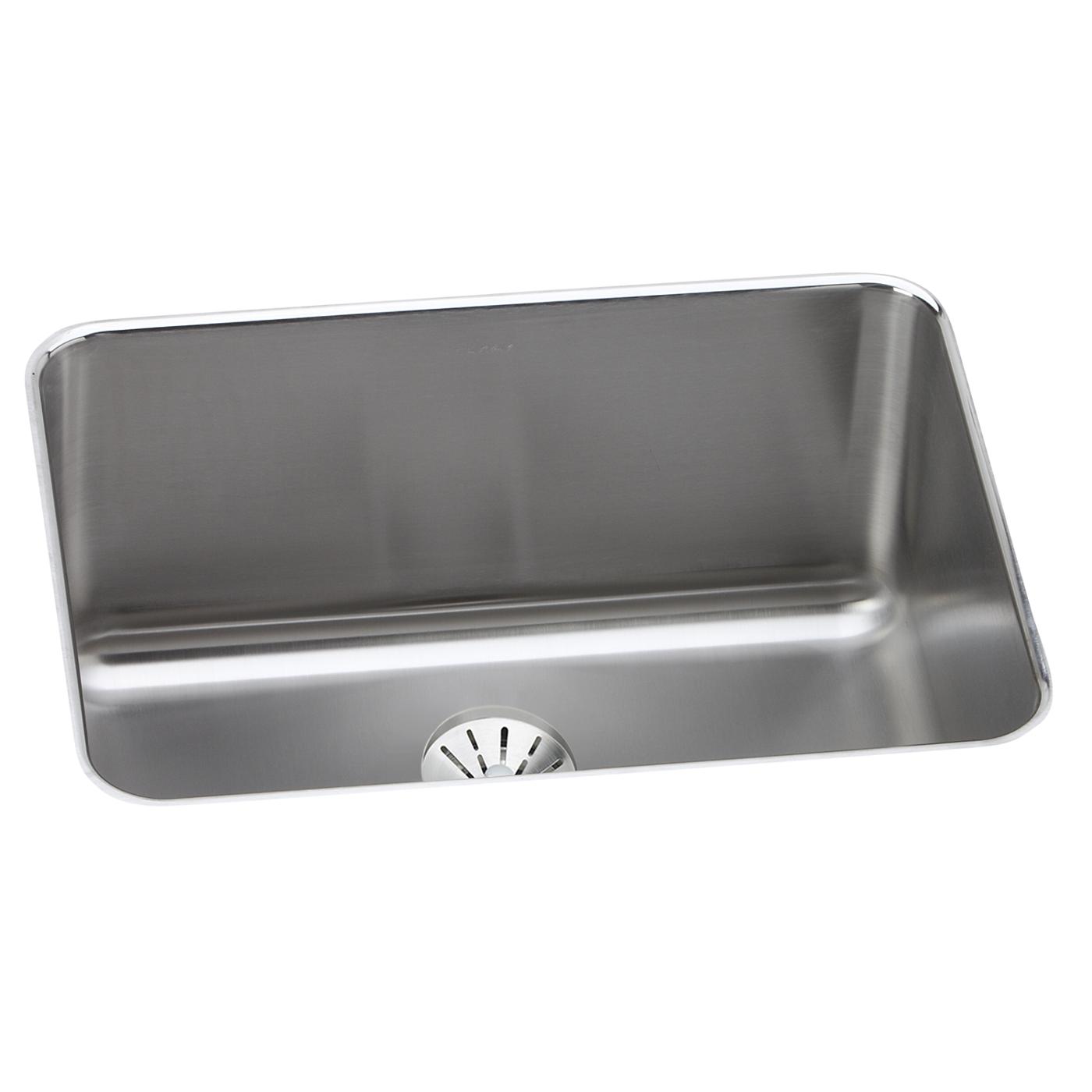 Elkay Tarja Lustertone® Classic Acero Inoxidable 25-1/2" x 19-1/4" x 12" de Un Tazón Bajo Cubierta with Right Drain — vista de producto