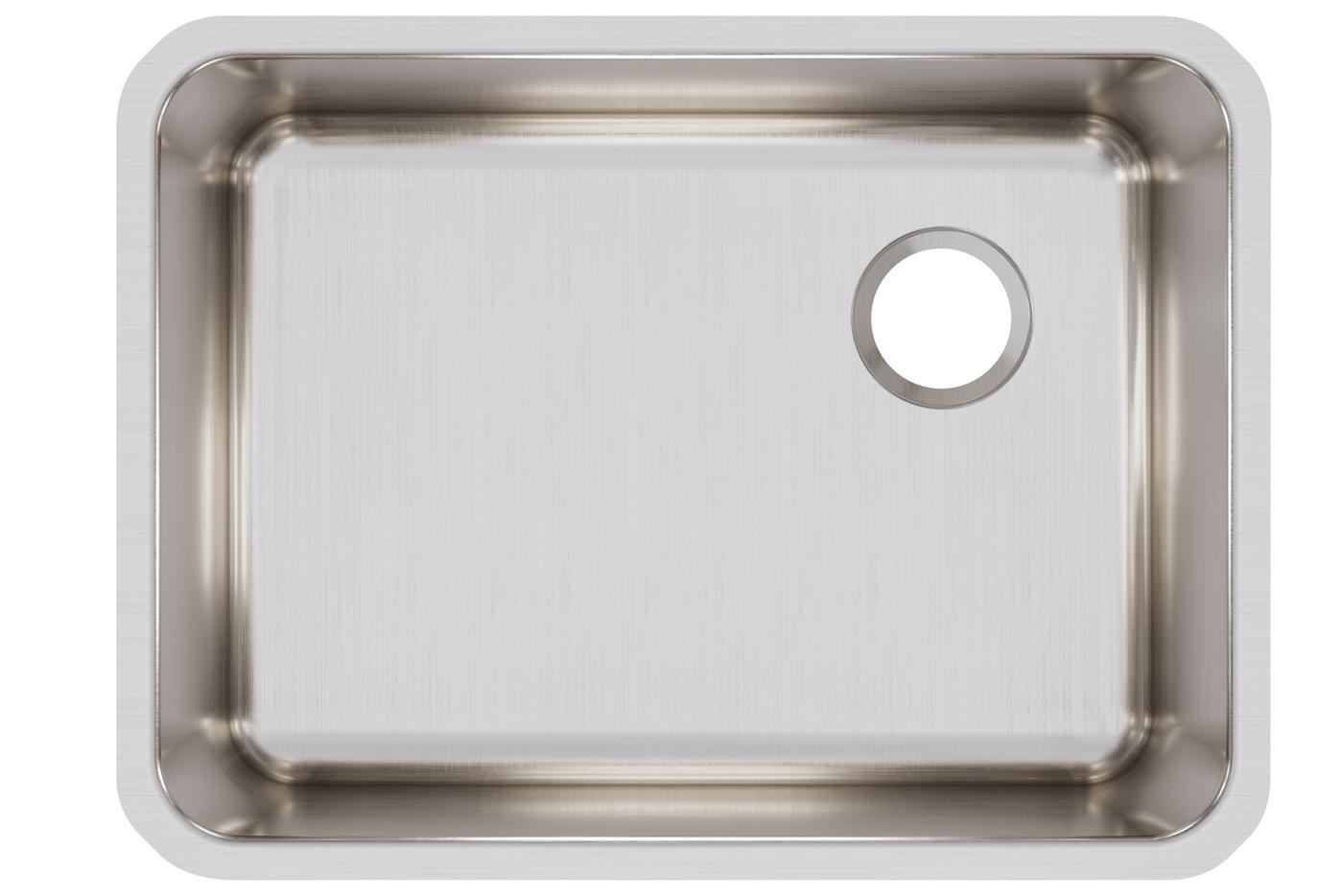 Elkay Tarja Lustertone® Classic Acero Inoxidable 25-1/2" x 19-1/4" x 10" de Un Tazón Bajo Cubierta with Right Drain — vista de producto