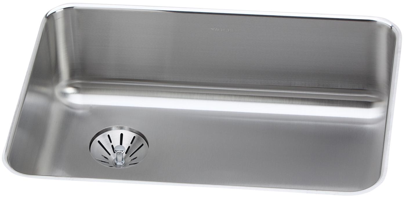 Elkay Tarja Lustertone® Classic Acero Inoxidable 25-1/2" x 19-1/4" x 8" de Un Tazón Bajo Cubierta with Left Perfect Drain® — vista de producto