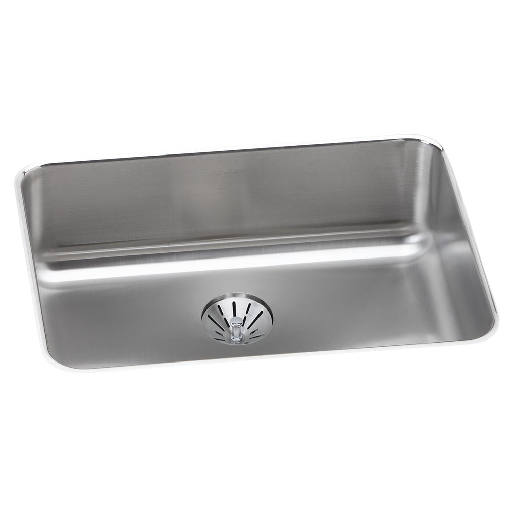 Elkay Tarja Lustertone® Classic Acero Inoxidable 25-1/2" x 19-1/4" x 8" de Un Tazón Bajo Cubierta with Right Perfect Drain® — vista de producto