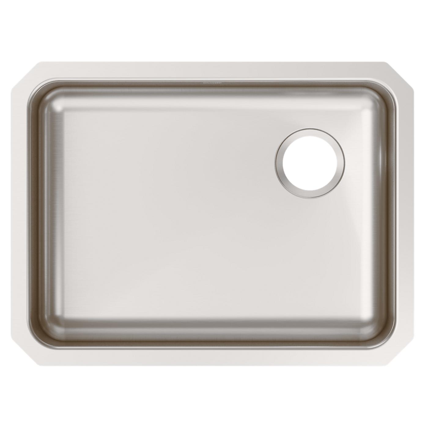 Elkay Tarja Lustertone® Classic Acero Inoxidable 25-1/2" x 19-1/4" x 8" de Un Tazón Bajo Cubierta with Right Drain — vista de producto