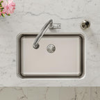 Elkay Tarja Lustertone® Classic Acero Inoxidable 26-1/2" x 18-1/2" x 10" de Un Tazón Bajo Cubierta with Perfect Drain® — ambiente de cocina