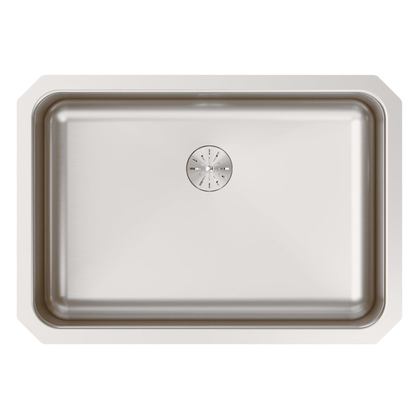 Elkay Tarja Lustertone® Classic Acero Inoxidable 26-1/2" x 18-1/2" x 10" de Un Tazón Bajo Cubierta with Perfect Drain® — vista de producto