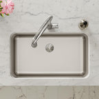 Elkay Tarja Lustertone® Classic Acero Inoxidable 30-1/2" x 18-1/2" x 10" de Un Tazón Bajo Cubierta with Perfect Drain® — ambiente de cocina