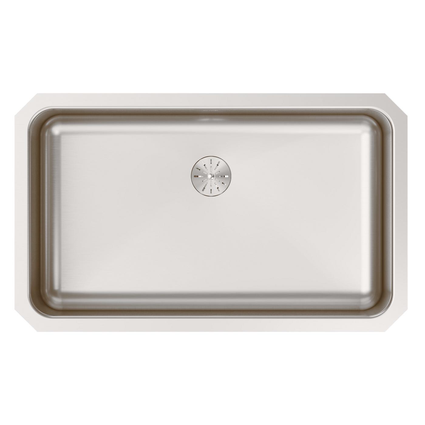Elkay Tarja Lustertone® Classic Acero Inoxidable 30-1/2" x 18-1/2" x 10" de Un Tazón Bajo Cubierta with Perfect Drain® — vista de producto