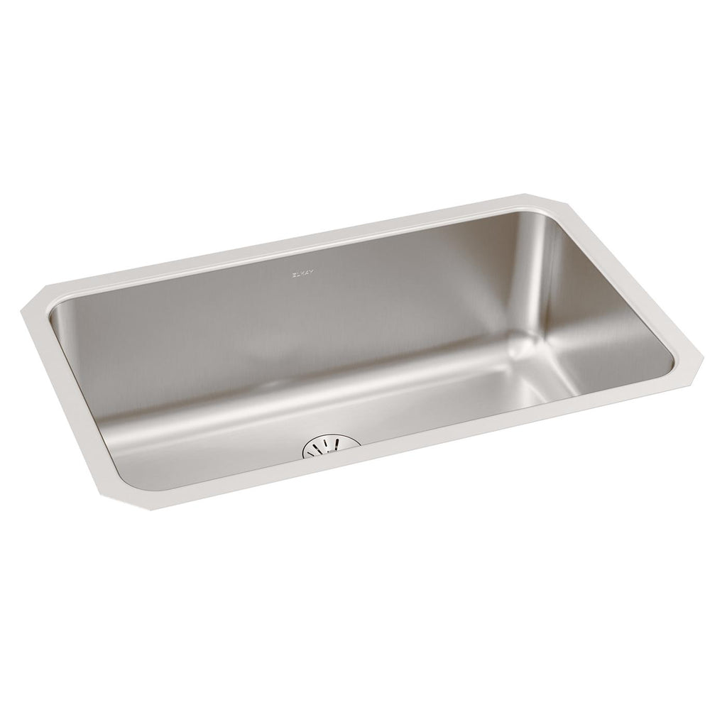 Elkay Tarja Lustertone® Classic Acero Inoxidable 30-1/2" x 18-1/2" x 10" de Un Tazón Bajo Cubierta with Perfect Drain® — vista de producto