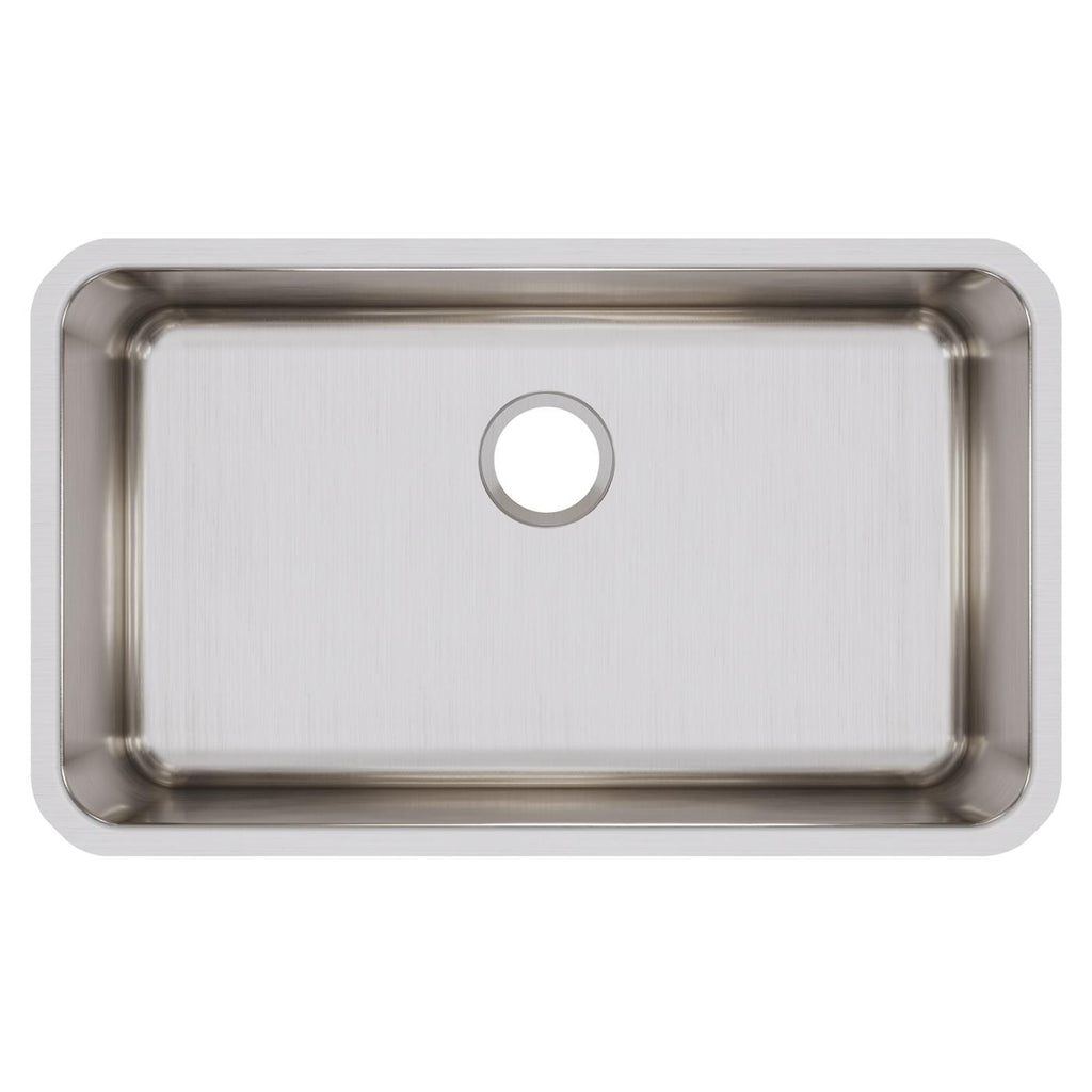 Elkay Tarja Lustertone® Classic Acero Inoxidable 30-1/2" x 18-1/2" x 10" de Un Tazón Bajo Cubierta — vista de producto