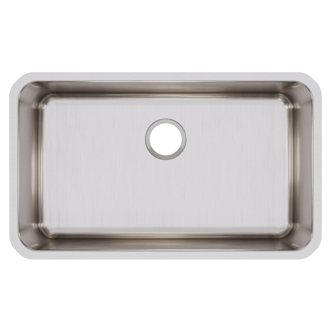 Elkay Tarja Lustertone® Classic Acero Inoxidable 30-1/2" x 18-1/2" x 10" de Un Tazón Bajo Cubierta — vista de producto
