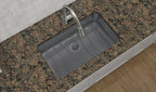 Elkay Tarja Lustertone® Classic Acero Inoxidable 30-1/2" x 18-1/2" x 7-1/2" de Un Tazón Bajo Cubierta with Perfect Drain® — ambiente de cocina