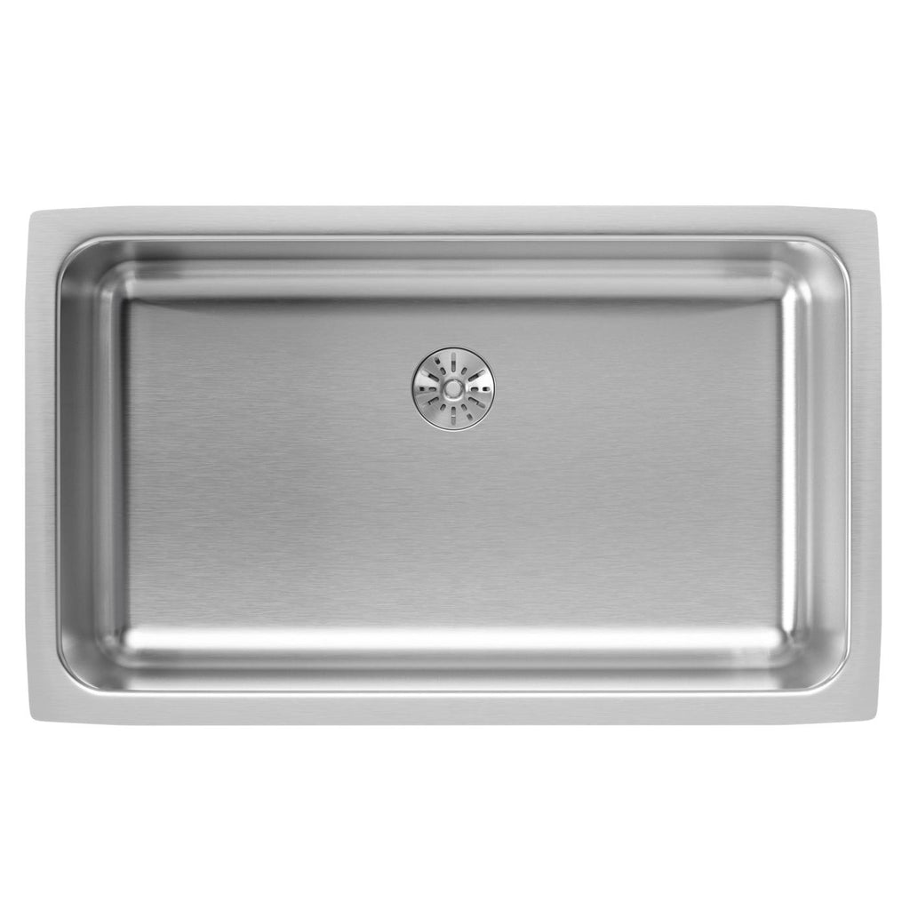 Elkay Tarja Lustertone® Classic Acero Inoxidable 30-1/2" x 18-1/2" x 7-1/2" de Un Tazón Bajo Cubierta with Perfect Drain® — vista de producto