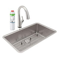 Elkay Tarja Lustertone Iconix® Calibre 18 Acero Inoxidable 32-1/2" x 19-1/2" x 9" de Un Tazón Bajo Cubierta (Kit con Llave Filtrada) — vista de producto