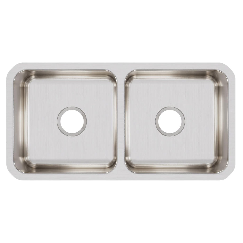 Elkay Tarja Lustertone® Classic Acero Inoxidable 31-3/4" x 16-1/2" x 7-1/2" de Dos Tazones Iguales Bajo Cubierta — vista de producto