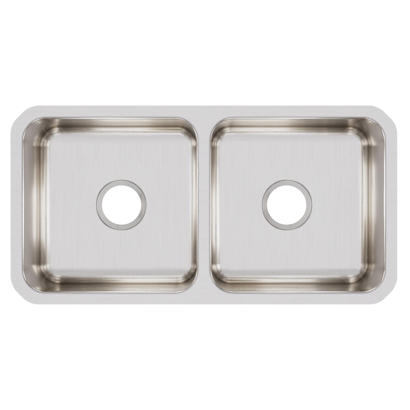 Elkay Tarja Lustertone® Classic Acero Inoxidable 31-3/4" x 16-1/2" x 7-1/2" de Dos Tazones Iguales Bajo Cubierta — vista de producto