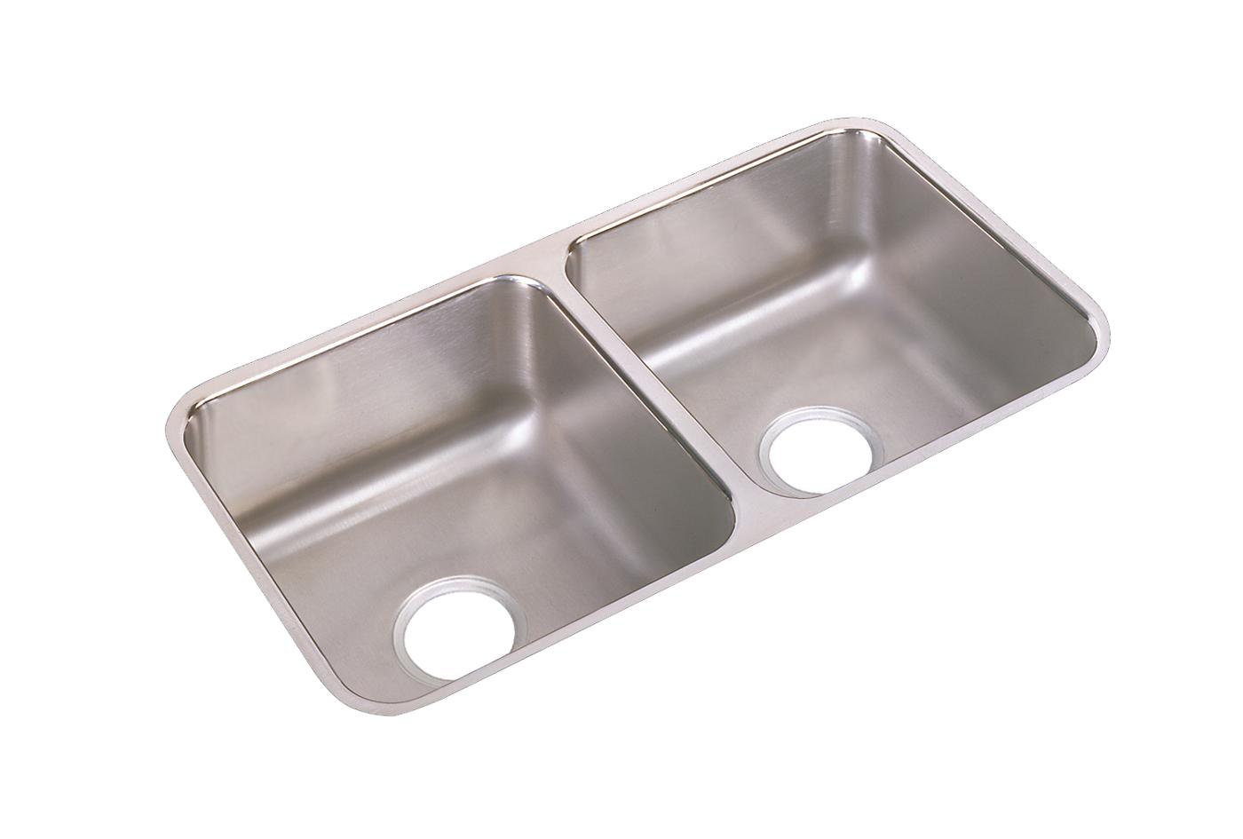 Elkay Tarja Lustertone® Classic Acero Inoxidable 31-3/4" x 16-1/2" x 7-1/2" de Dos Tazones Iguales Bajo Cubierta (Kit) — vista de producto