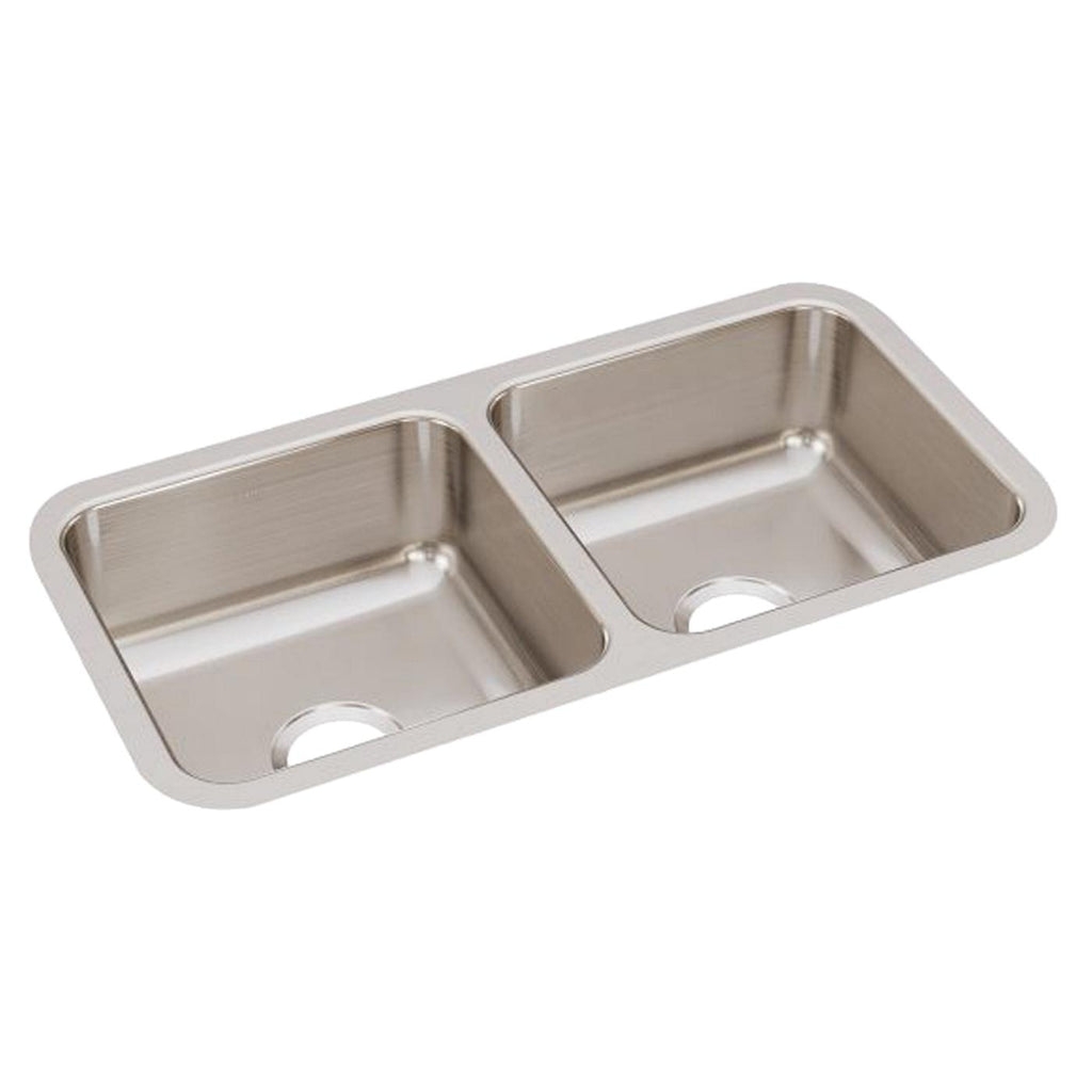 Elkay Tarja Lustertone® Classic Acero Inoxidable 31-3/4" x 16-1/2" x 7-1/2" de Dos Tazones Bajo Cubierta con Perfect Drain® — vista de producto