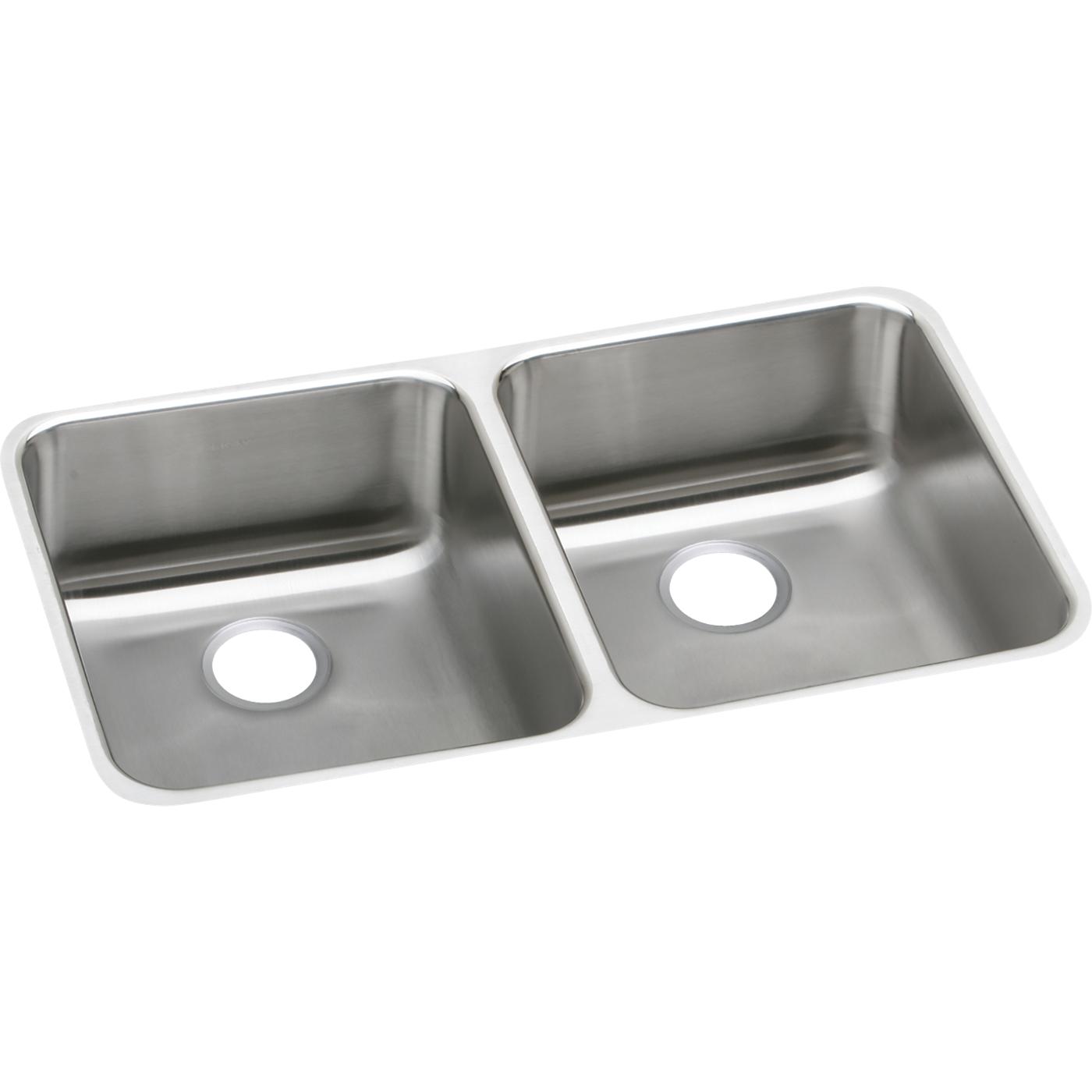 Elkay Tarja Lustertone® Classic Acero Inoxidable 30-3/4" x 18-1/2" x 10" de Dos Tazones Iguales Bajo Cubierta with Right Drain — vista de producto