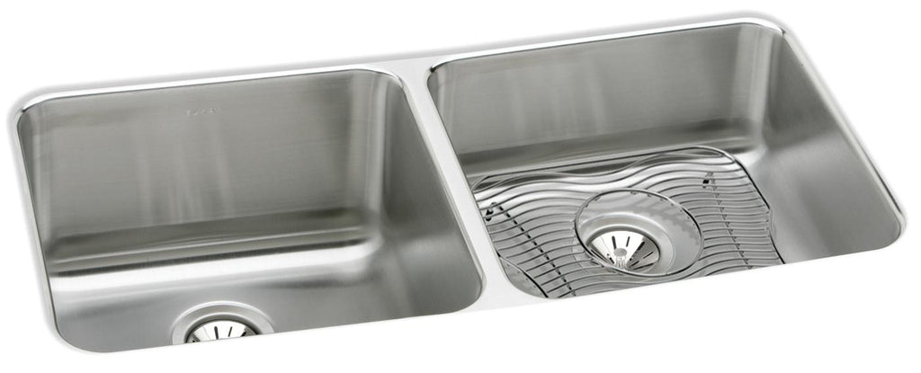 Elkay Tarja Lustertone® Classic Acero Inoxidable 30-3/4" x 18-1/2" x 10" de Dos Tazones Iguales Bajo Cubierta with Right Drain — vista de producto