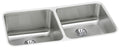 Elkay Tarja Lustertone® Classic Acero Inoxidable 30-3/4" x 18-1/2" x 10" de Dos Tazones Iguales Bajo Cubierta with Right Perfect Drain® — vista de producto