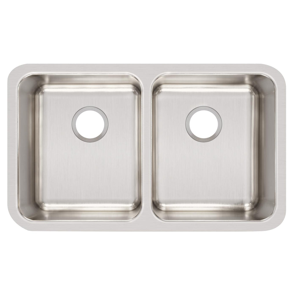 Elkay Tarja Lustertone® Classic Acero Inoxidable 30-3/4" x 18-1/2" x 10" de Dos Tazones Iguales Bajo Cubierta — vista de producto