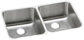 Elkay Tarja Lustertone® Classic Acero Inoxidable 30-3/4" x 18-1/2" x 10" de Dos Tazones Iguales Bajo Cubierta with Right Drain — vista de producto