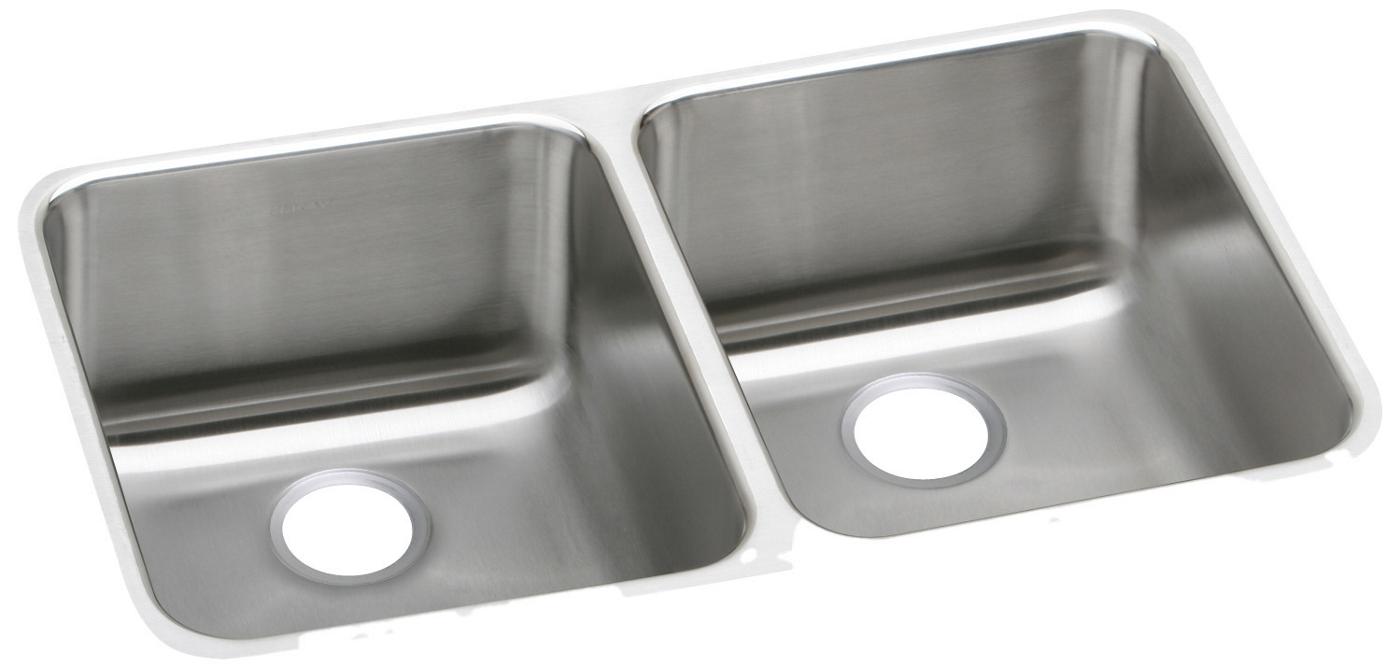 Elkay Tarja Lustertone® Classic Acero Inoxidable 30-3/4" x 18-1/2" x 10" de Dos Tazones Iguales Bajo Cubierta with Right Drain — vista de producto