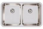 Elkay Tarja Lustertone® Classic Acero Inoxidable 30-3/4" x 18-1/2" x 7-7/8" de Dos Tazones Bajo Cubierta w/ Perfect Drain® — vista de producto
