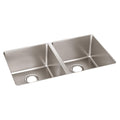 Elkay Tarja Lustertone Iconix® Calibre 18 Acero Inoxidable 32-3/4" x 19-1/2" x 9" de Dos Tazones Bajo Cubierta — vista de producto