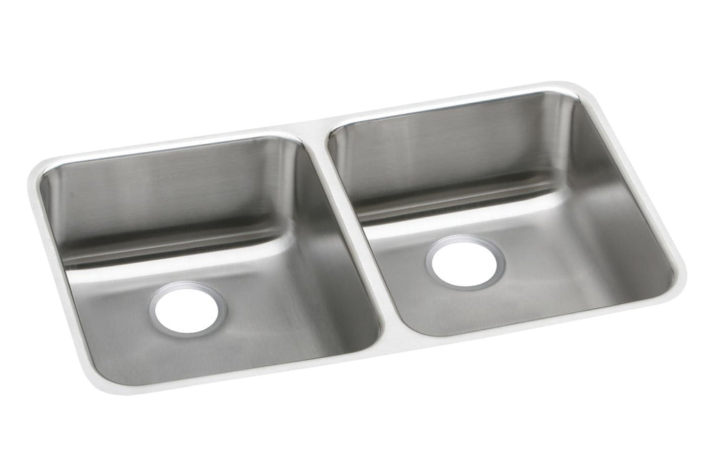 Elkay Tarja Lustertone® Classic Acero Inoxidable 30-3/4" x 18-1/2" x 4-7/8" de Dos Tazones Iguales ADA Bajo Cubierta — vista de producto