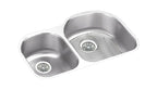 Elkay Tarja Lustertone® Classic Acero Inoxidable 31-1/4" x 20" x 10" Offset 40/60 de Dos Tazones Bajo Cubierta (Kit) — vista de producto