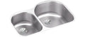 Elkay Tarja Lustertone® Classic Acero Inoxidable 31-1/4" x 20" x 10" Offset 40/60 Double Bajo Cubierta con Perfect Drain® — vista de producto