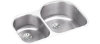 Elkay Tarja Lustertone® Classic Acero Inoxidable 31-1/4" x 20" x 10" Offset 40/60 Double Bajo Cubierta con Perfect Drain® — vista de producto