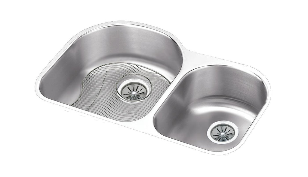 Elkay Tarja Lustertone® Classic Acero Inoxidable 30-3/4" x 21" x 9-7/8" Offset 60/40 de Dos Tazones Bajo Cubierta — vista de producto