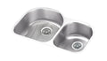Elkay Tarja Lustertone® Classic Acero Inoxidable 31-1/4" x 20" x 10" Offset 60/40 de Dos Tazones Bajo Cubierta (Kit) — vista de producto