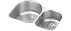Elkay Tarja Lustertone® Classic Acero Inoxidable 31-1/4" x 20" x 10" Offset 60/40 Double Bajo Cubierta con Perfect Drain® — vista de producto