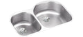 Elkay Tarja Lustertone® Classic Acero Inoxidable 31-1/4" x 20" x 7-1/2" Offset 40/60 Double Bajo Cubierta con Perfect Drain® — vista de producto