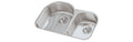 Elkay Tarja Lustertone® Classic Acero Inoxidable 31-1/4" x 20" x 7-1/2" Offset 60/40 de Dos Tazones Bajo Cubierta (Kit) — vista de producto