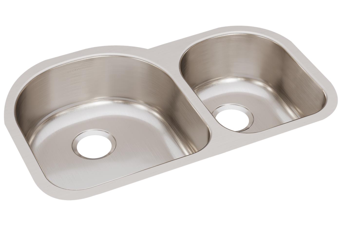 Elkay Tarja Lustertone® Classic Acero Inoxidable 31-1/4" x 20" x 7-1/2" Offset 40/60 de Dos Tazones Bajo Cubierta — vista de producto