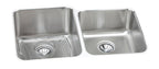 Elkay Tarja Lustertone® Classic Acero Inoxidable 31-1/4" x 20-1/2" x 9-7/8" Offset de Dos Tazones Bajo Cubierta — vista de producto