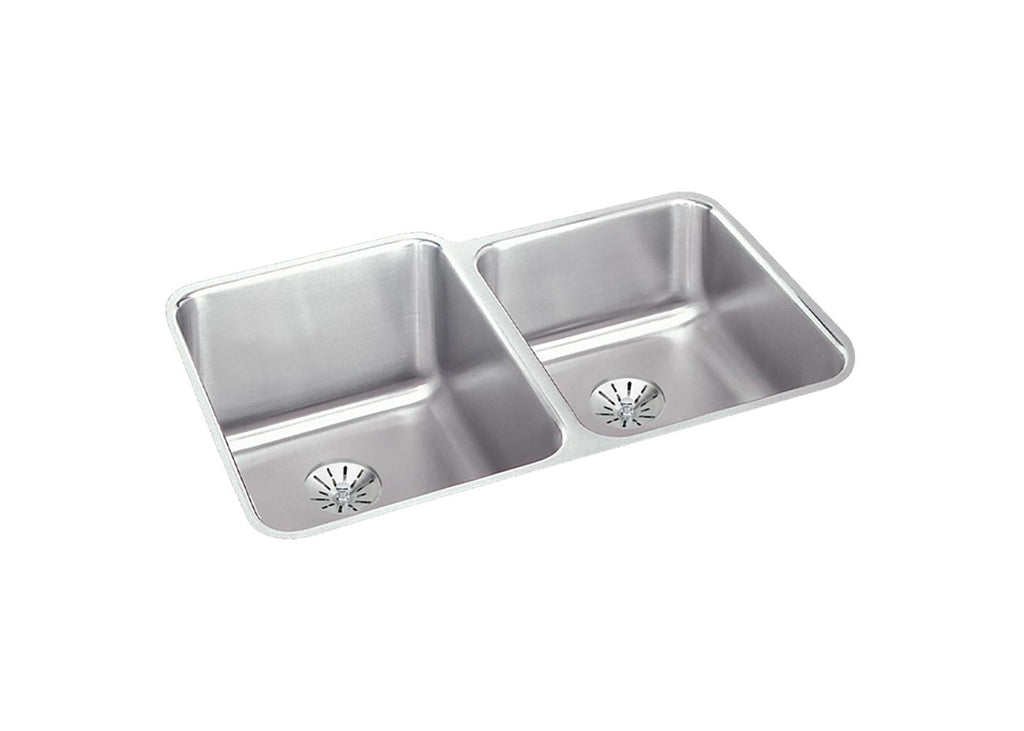 Elkay Tarja Lustertone® Classic Acero Inoxidable 31-3/4" x 16-1/2" x 4-3/8" de Dos Tazones Iguales ADA Bajo Cubierta — vista de producto