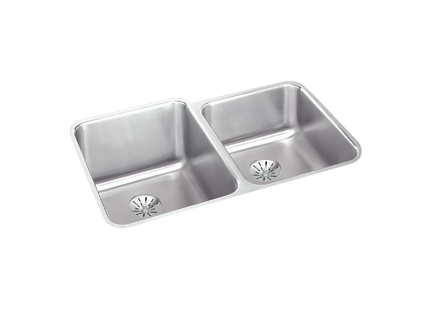 Elkay Tarja Lustertone® Classic Acero Inoxidable 31-3/4" x 16-1/2" x 5-3/8" de Dos Tazones Iguales ADA Bajo Cubierta — vista de producto