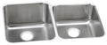 Elkay Tarja Lustertone® Classic Acero Inoxidable 31-1/4" x 20-1/2" x 4-3/8" Offset de Dos Tazones ADA Bajo Cubierta — vista de producto